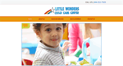 Desktop Screenshot of littlewonderschildcare.biz